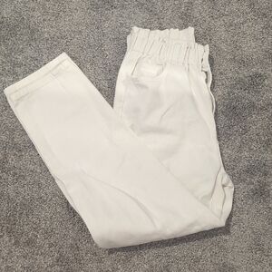 SHEIN White Elastic Waist Pants